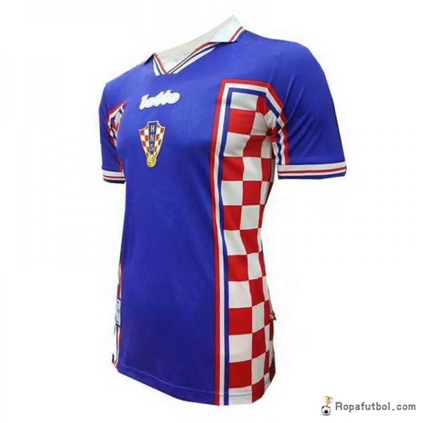 Camiseta Croatia Replica Segunda Ropa Retro 1998 Azul